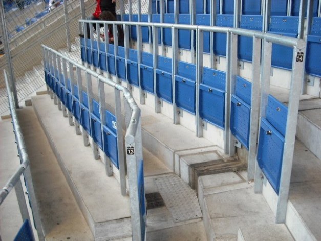 An example of safe standing in Germany. This photo is from Hoffenheims away end.