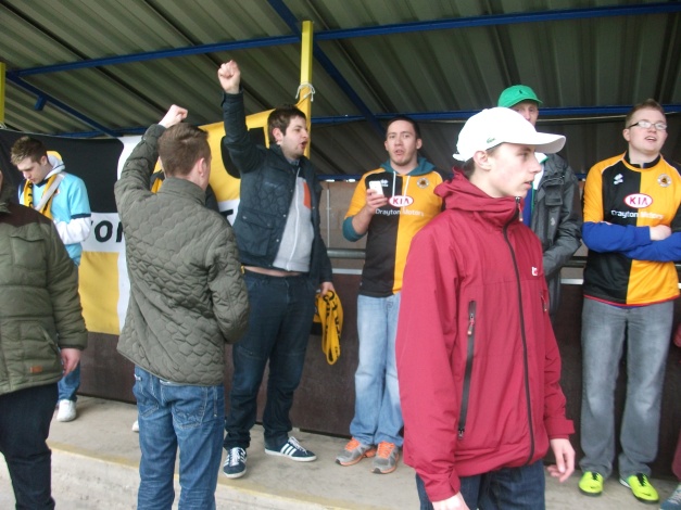 BUFC fans before the trouble began