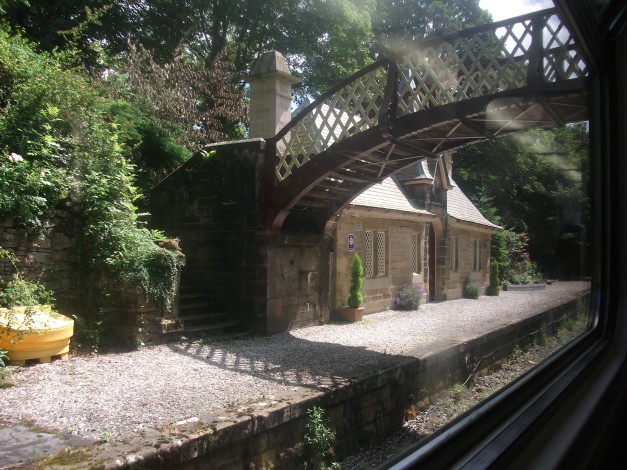 Cromford station former waiting room and footbridge