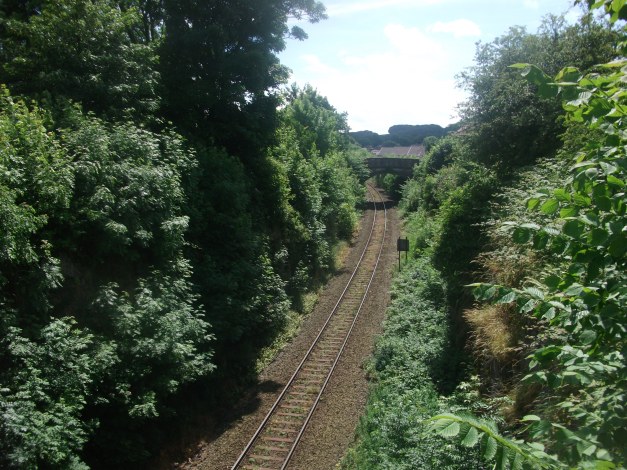 The once train line which joined at Uttoxeter. Now used as a freight line to serve local industry